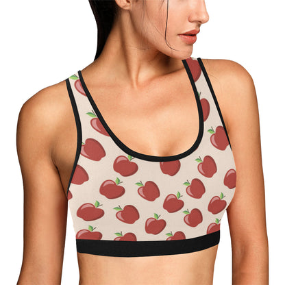 Apple Pattern Print Design AP01 Sports Bra