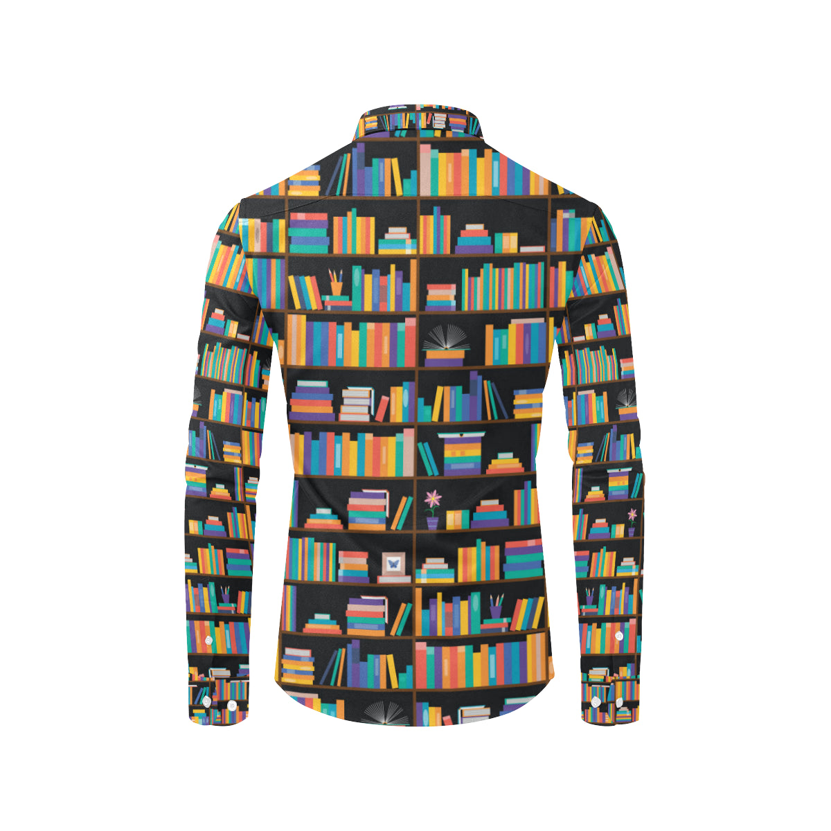 Book Pattern Print Design 05 Men's Long Sleeve Shirt