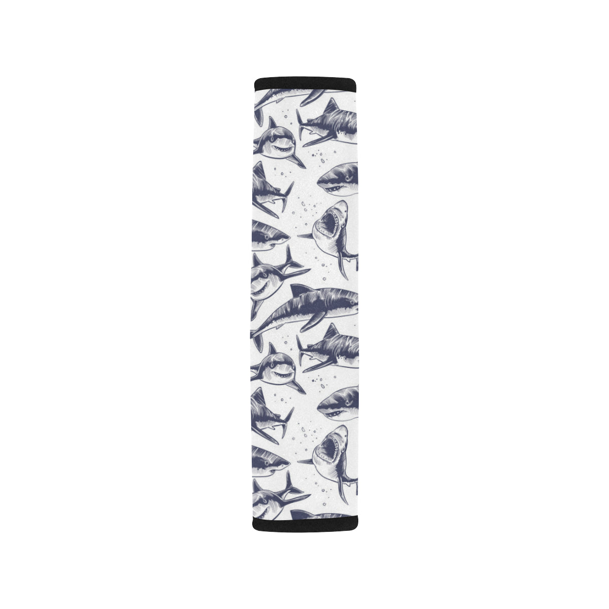 Great White Shark Pattern Print Design 02 Car Seat Belt Cover