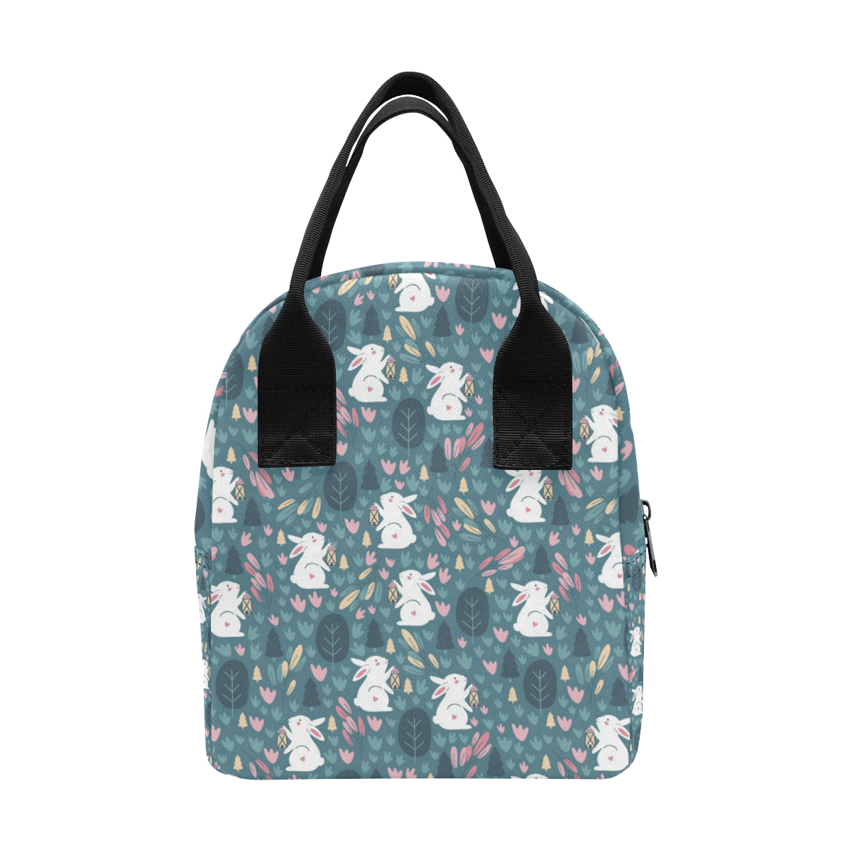 Rabbit Pattern Print Design RB013 Insulated Lunch Bag