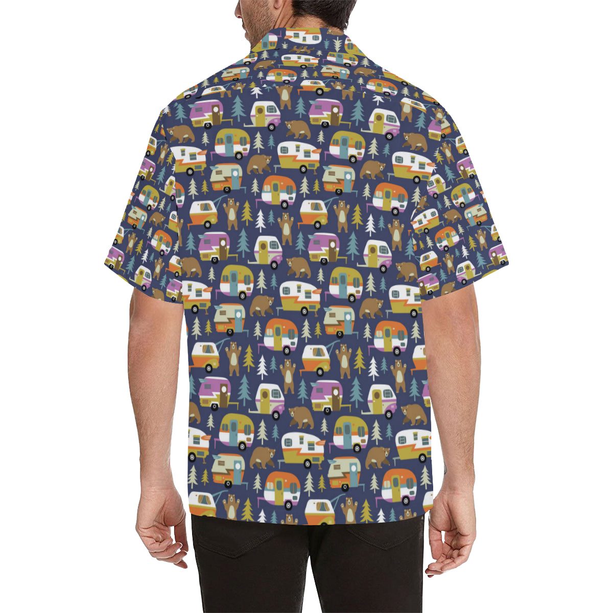 Camper Pattern Print Design 04 Men's Hawaiian Shirt