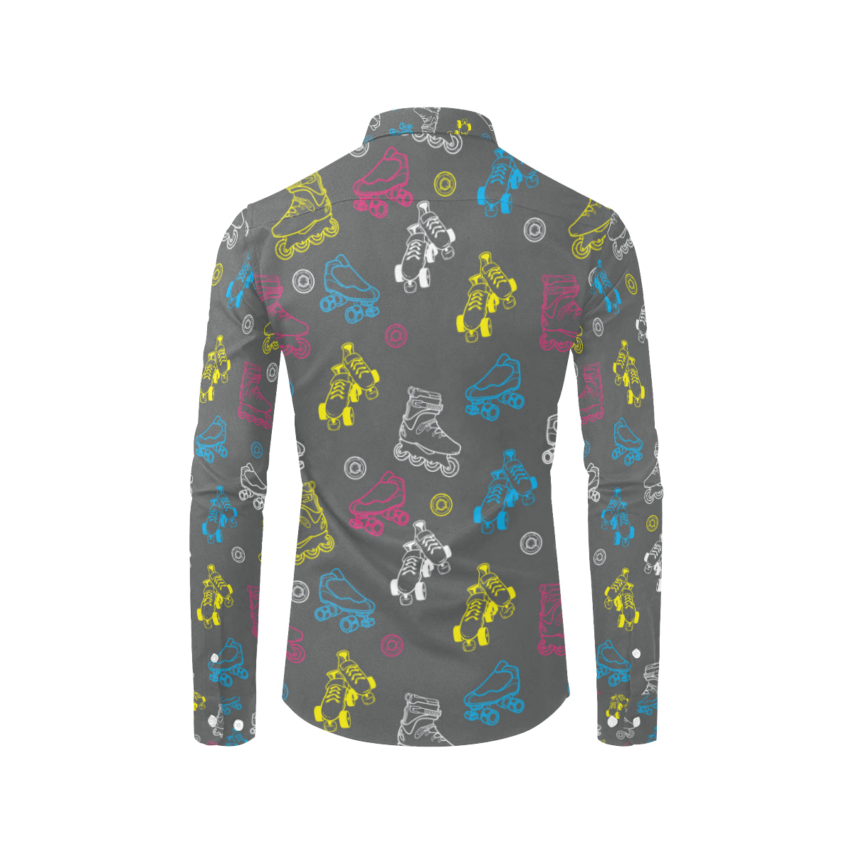 Roller skate Pattern Print Design A02 Men's Long Sleeve Shirt