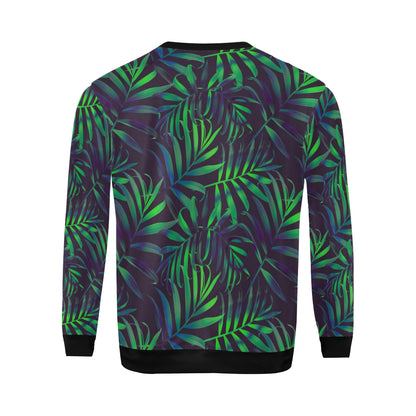 Palm Leaves Pattern Print Design PL01 Men Long Sleeve Sweatshirt