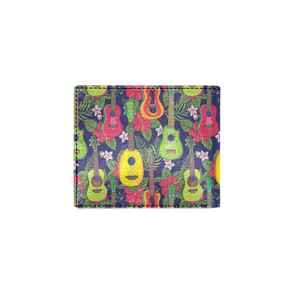 Ukulele Tropical Pattern Print Design 03 Men's ID Card Wallet