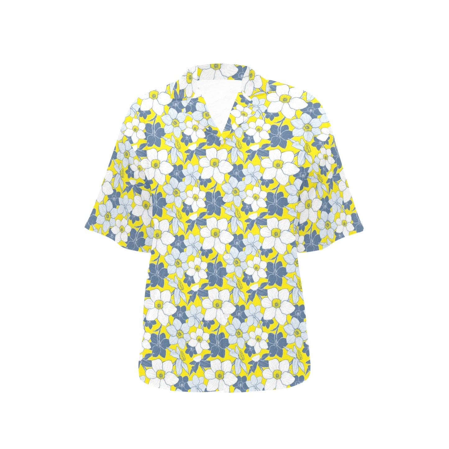 Daffodils Pattern Print Design 01 Women's Hawaiian Shirt