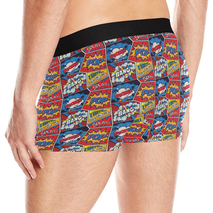 Comic Book Pattern Print Design 03 Men's Boxer Briefs