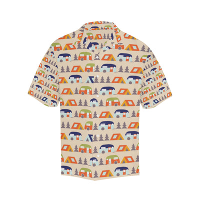 Camper Tent Pattern Print Design 03 Men's Hawaiian Shirt