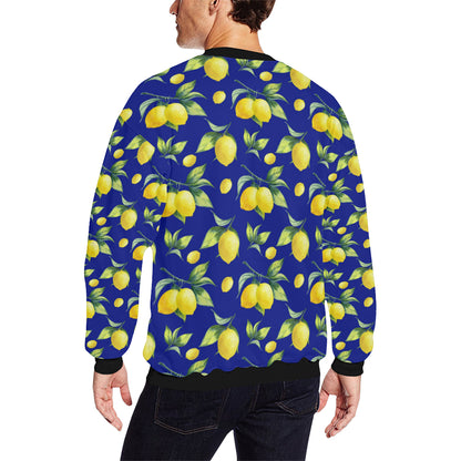 Lemon Pattern Print Design LM06 Men Long Sleeve Sweatshirt