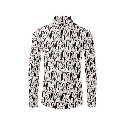 Penguin Themed Men's Long Sleeve Shirt