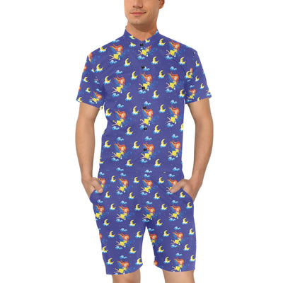 Fairy with Moon Print Pattern Men's Romper