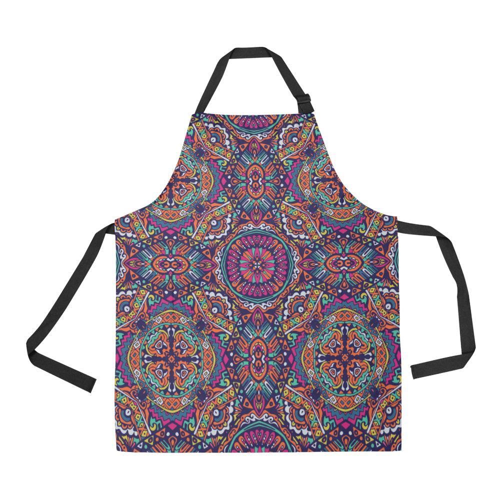 Boho Pattern Print Design 06 Apron with Pocket