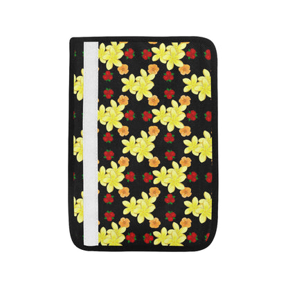 Yellow Plumeria Pattern Print Design PM04 Car Seat Belt Cover