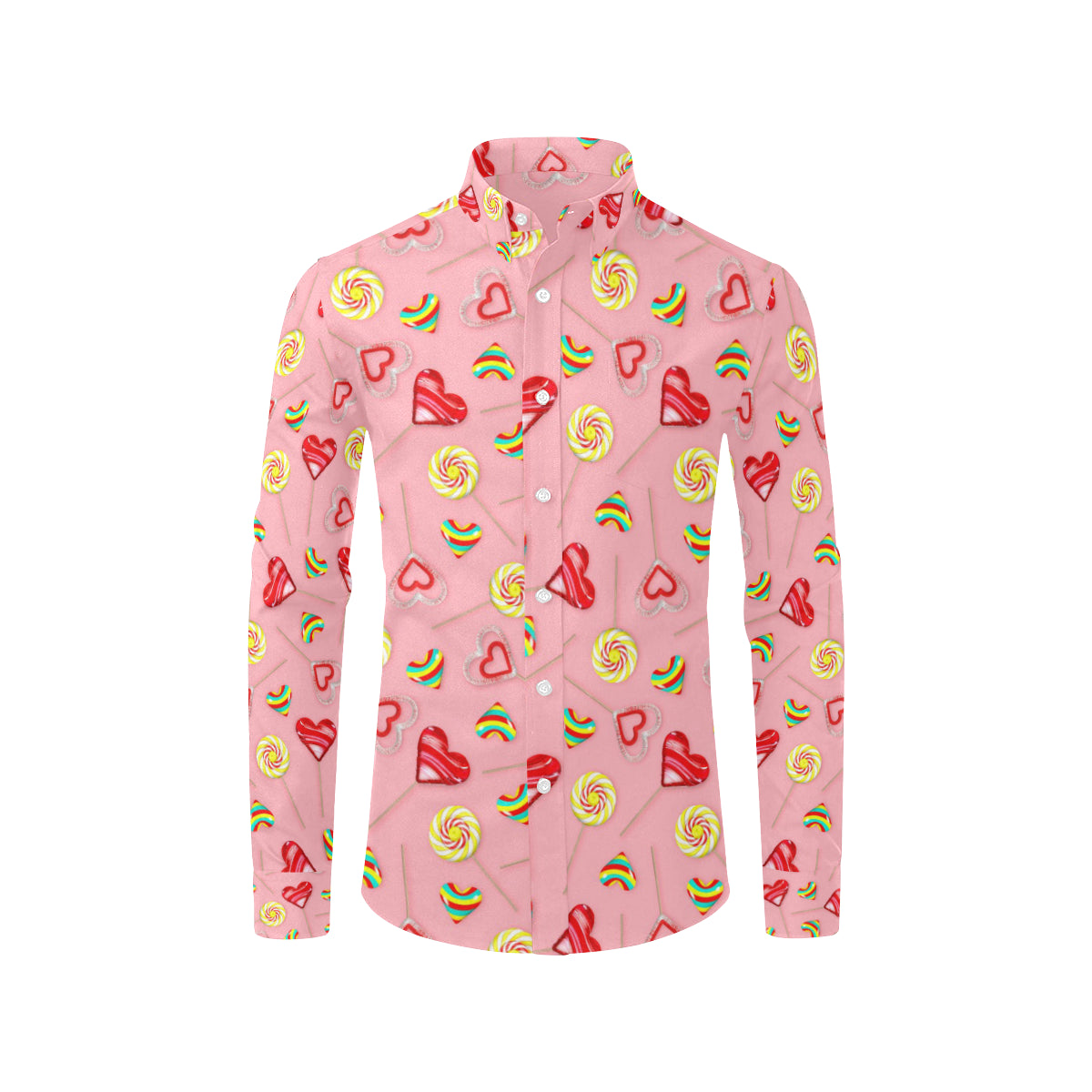 Lollipop Pattern Print Design LL05 Men's Long Sleeve Shirt