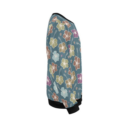 Hibiscus Pattern Print Design HB033 Men Long Sleeve Sweatshirt