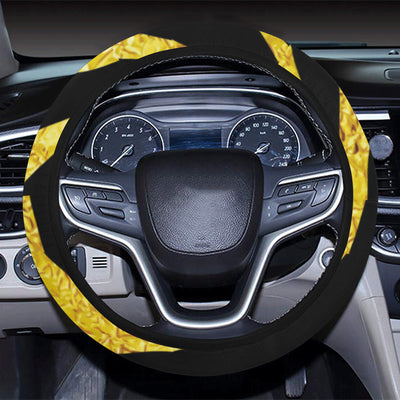 zebra Gold Steering Wheel Cover with Elastic Edge