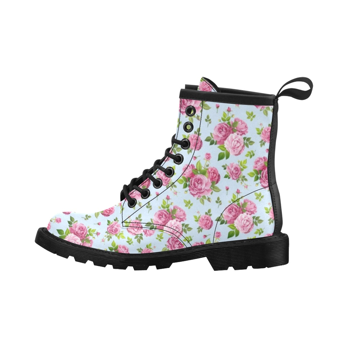 Rose Pink Pattern Print Design RO08 Women's Boots