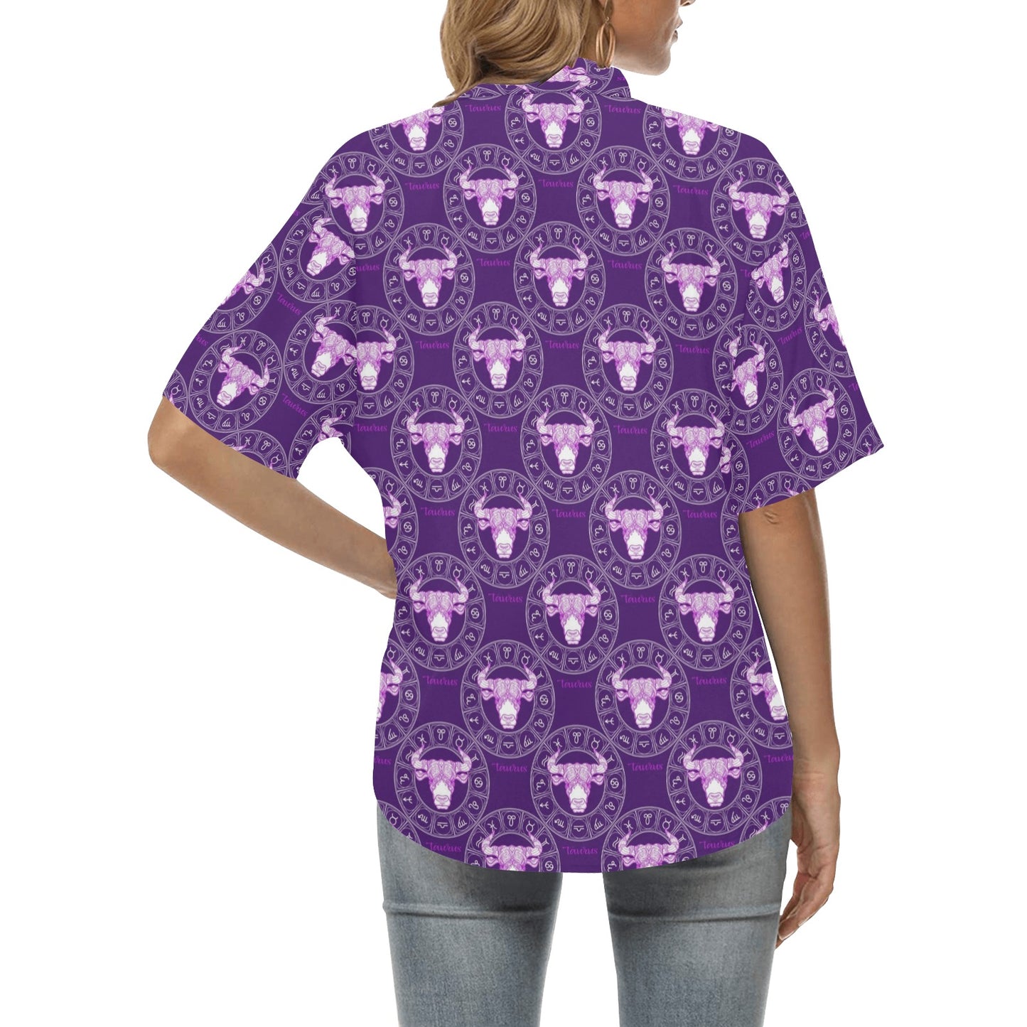 Taurus Print Design LKS303 Women's Hawaiian Shirt