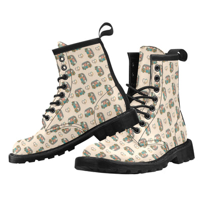 Hippie Van Peace Print Design LKS303 Women's Boots