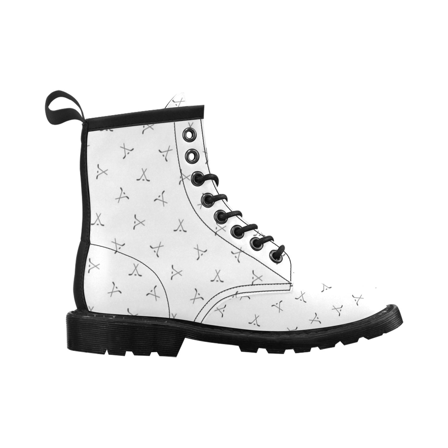 Hockey Print Design LKS304 Women's Boots