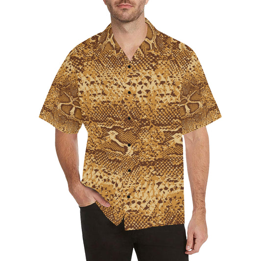 Python Brown Pattern Print Design A03 Men's Hawaiian Shirt