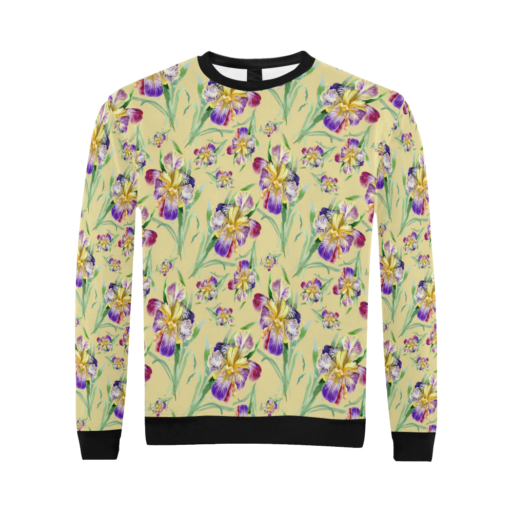 Iris Pattern Print Design IR06 Men Long Sleeve Sweatshirt