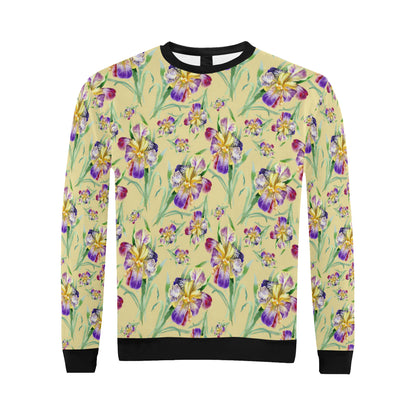 Iris Pattern Print Design IR06 Men Long Sleeve Sweatshirt