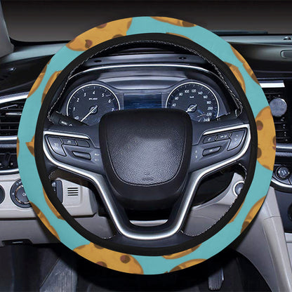 Cookie Pattern Print Design 01 Steering Wheel Cover with Elastic Edge