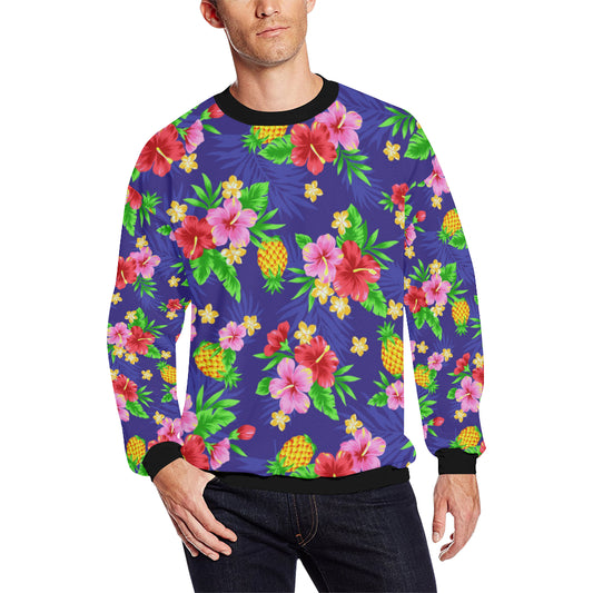 Hawaiian Themed Pattern Print Design H05 Men Long Sleeve Sweatshirt