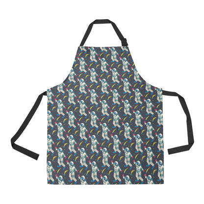 Astronaut Pattern Print Design 04 Apron with Pocket
