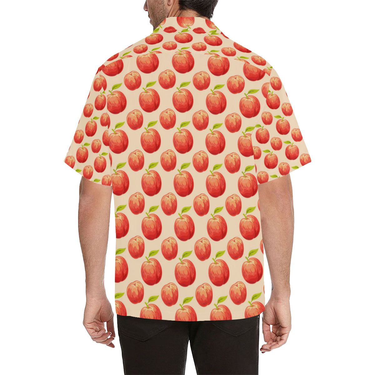 Peach Pattern Print Design A03 Men's Hawaiian Shirt