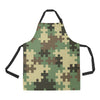 Puzzle Camo Pattern Print Design A03 Apron with Pocket