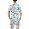 Bear Cute Pattern Print Design 03 Men's Romper