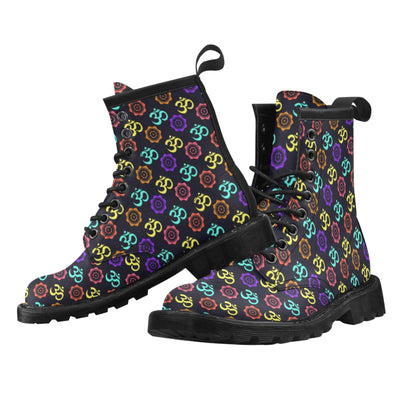 Chakra OM Print Pattern Women's Boots