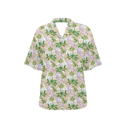 Sampaguita Print Design LKS302 Women's Hawaiian Shirt