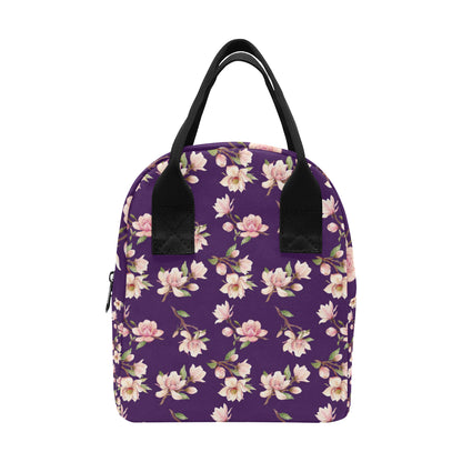 Magnolia Pattern Print Design MAG02 Insulated Lunch Bag