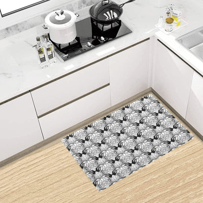 Lotus Mandala Print Pattern Kitchen Mat