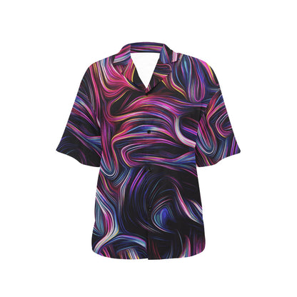 Liquid Pattern Print Design 01 Women's Hawaiian Shirt