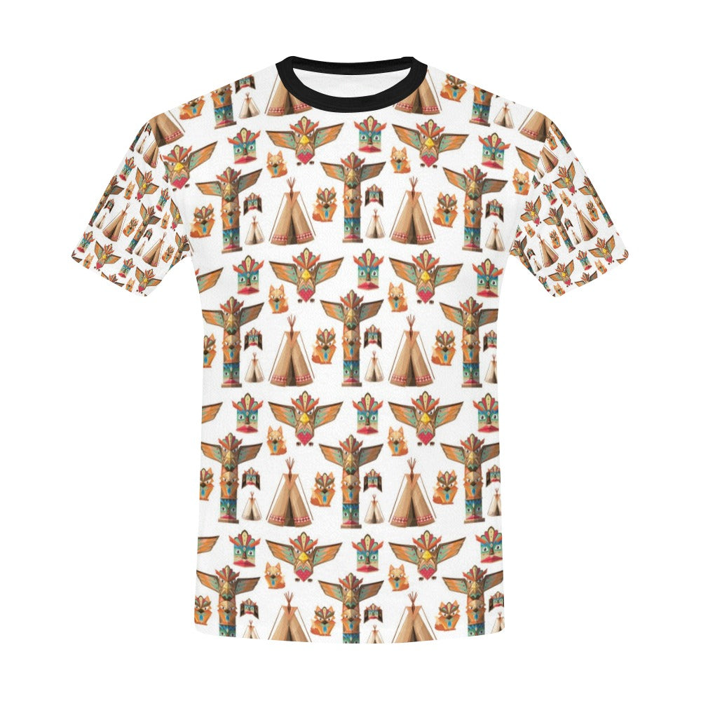Totem Native Print Design LKS303 Men's All Over Print T-shirt