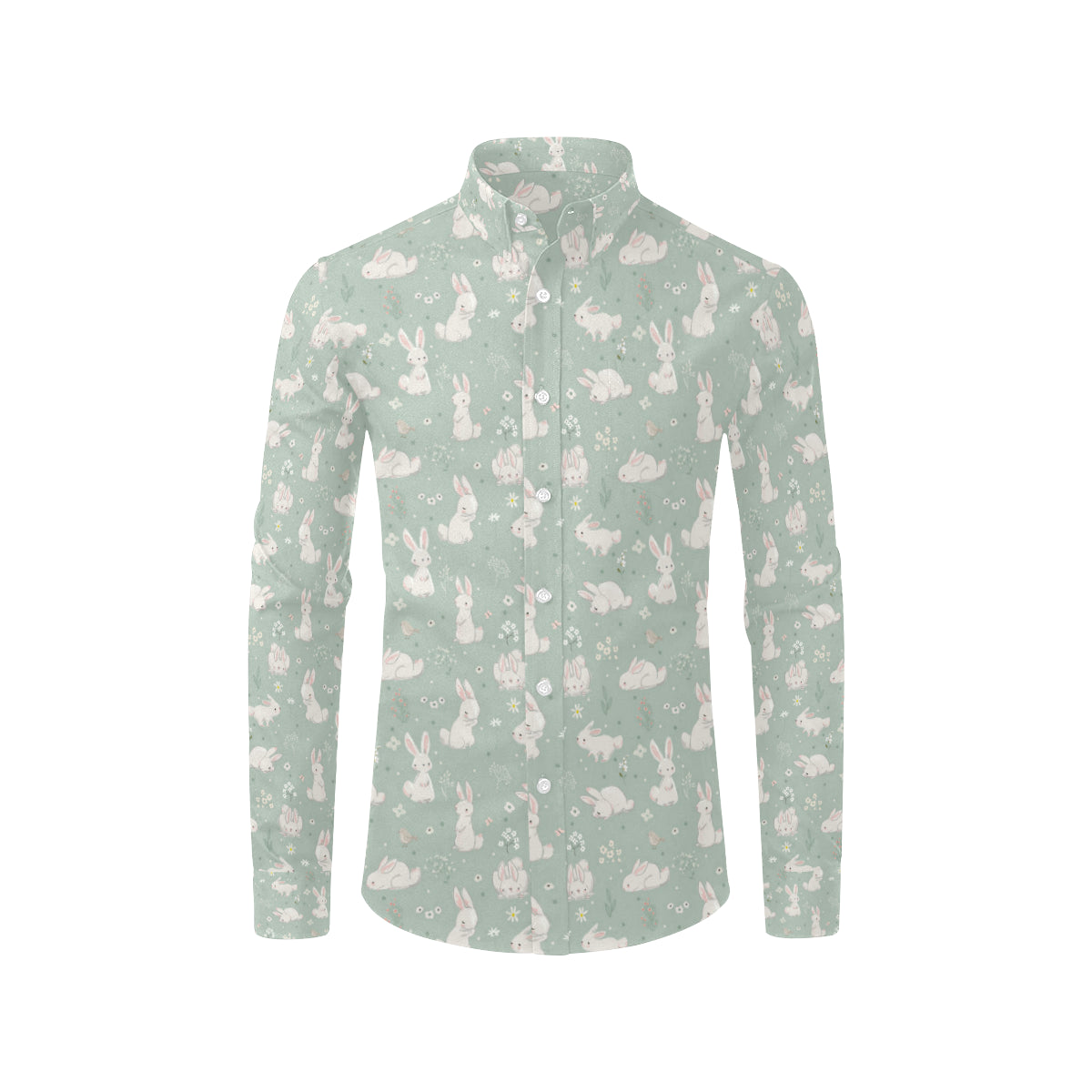 Bunny Pattern Print Design 03 Men's Long Sleeve Shirt