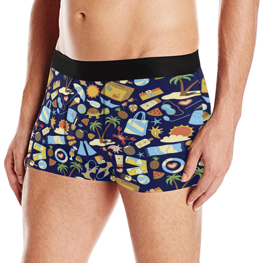 Beach Themed Pattern Print Design 04 Men's Boxer Briefs