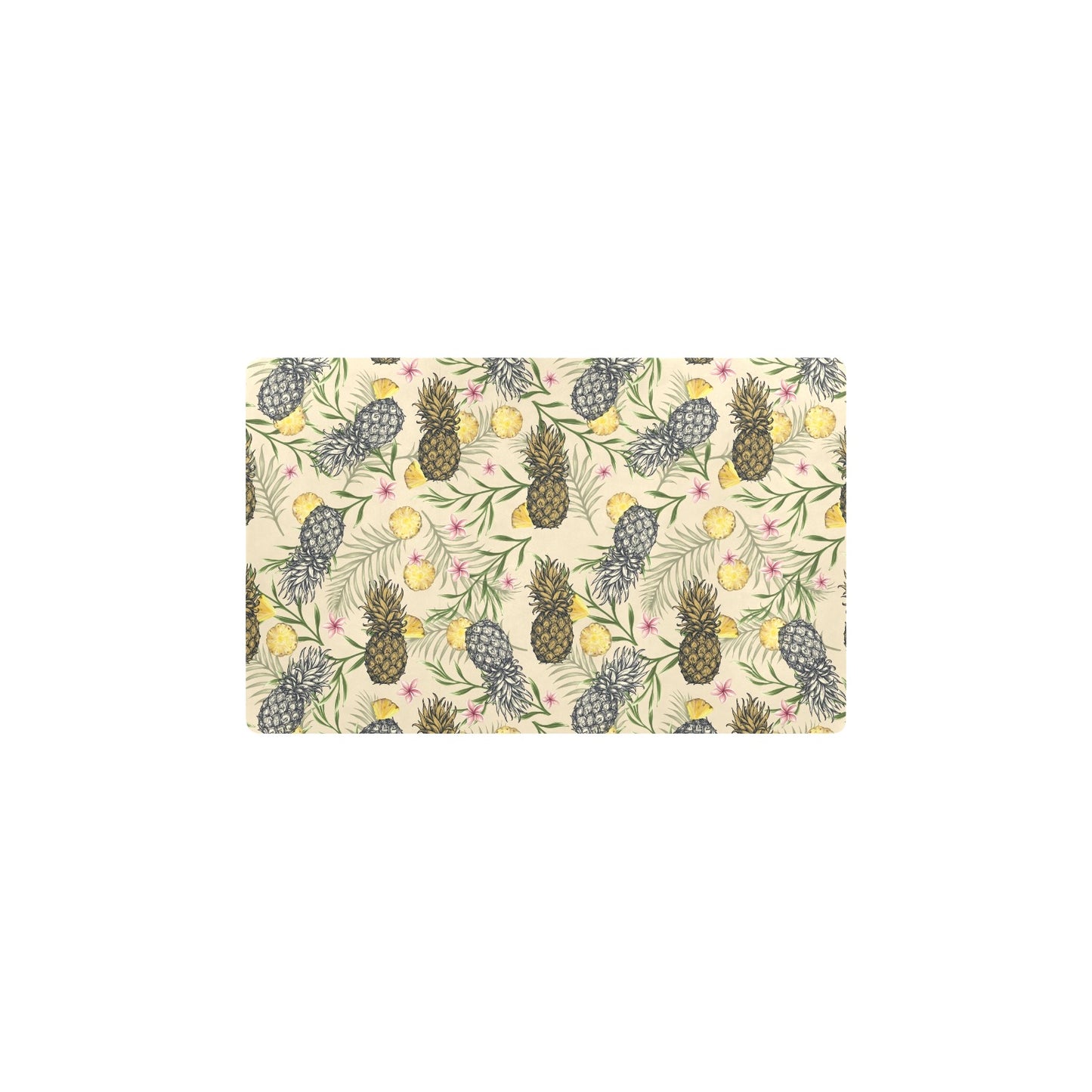 Pineapple Pattern Print Design PP012 Kitchen Mat