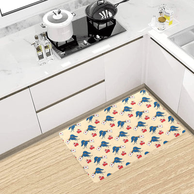 Swallow Bird Pattern Print Design 05 Kitchen Mat