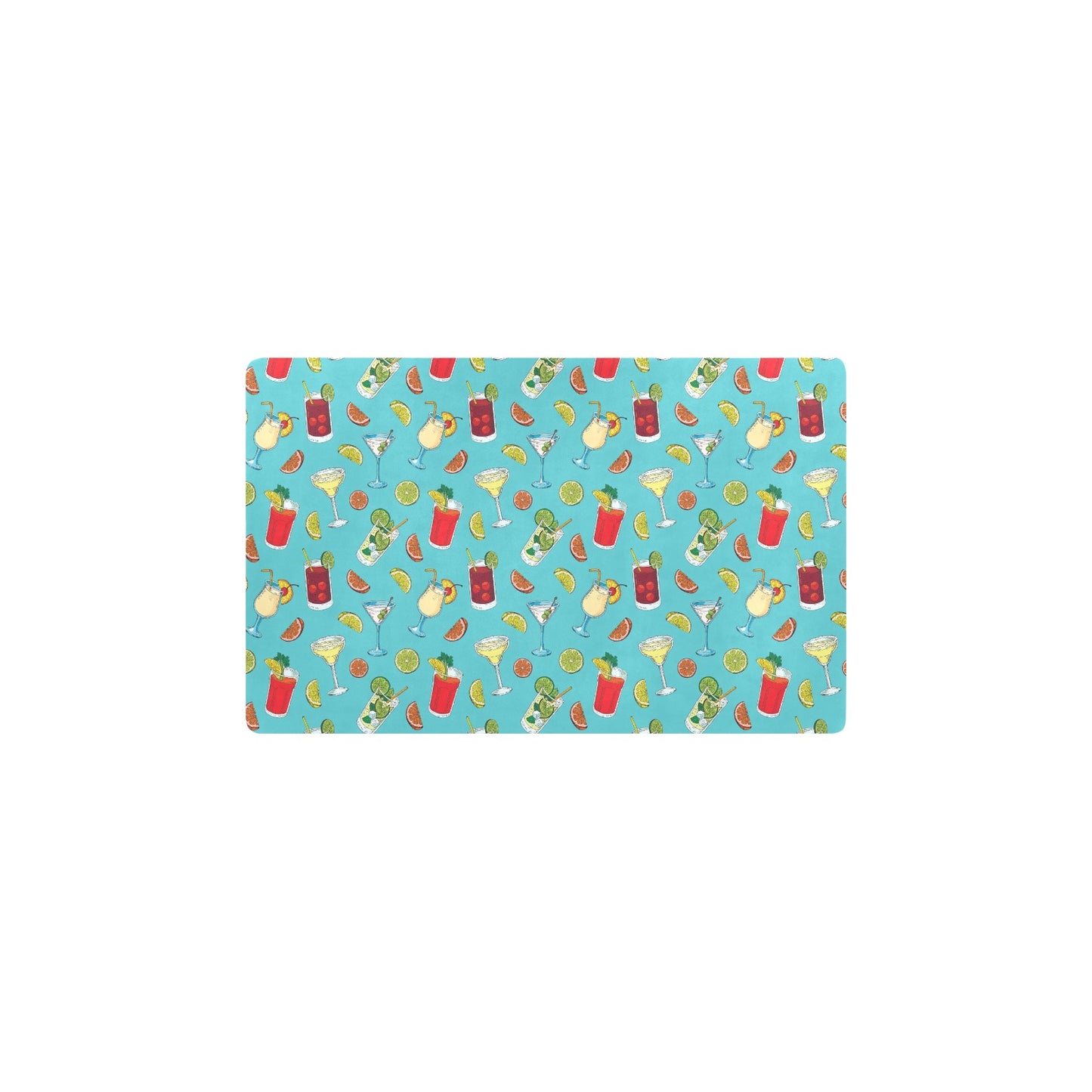 Cocktail Pattern Print Design 05 Kitchen Mat