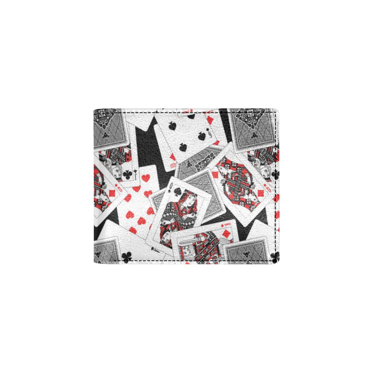 Poker Cards Pattern Print Design A04 Men's ID Card Wallet