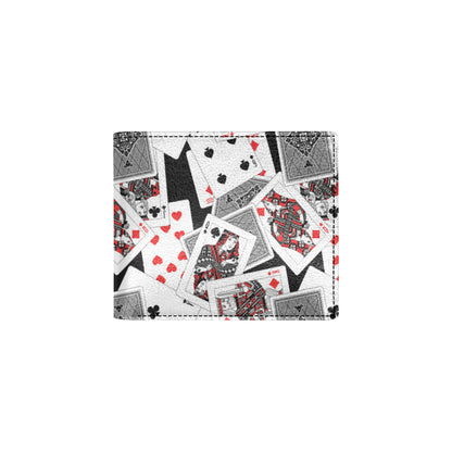 Poker Cards Pattern Print Design A04 Men's ID Card Wallet