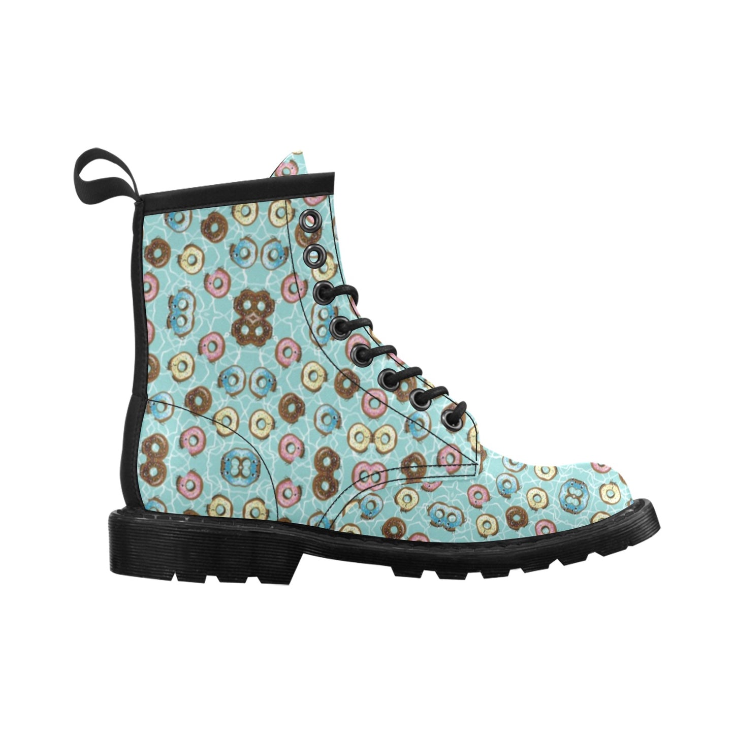 Emoji Donut Print Pattern Women's Boots