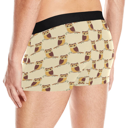 Owl Pattern Print Design A07 Men's Boxer Briefs