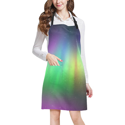 Aurora Borealis Pattern Print Design 03 Apron with Pocket