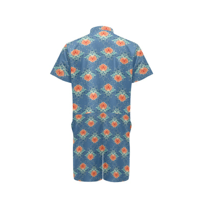 lotus Boho Pattern Print Design LO07 Men's Romper