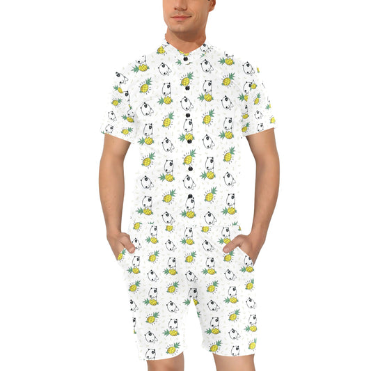 Bull Terriers Pattern Print Design 05 Men's Romper